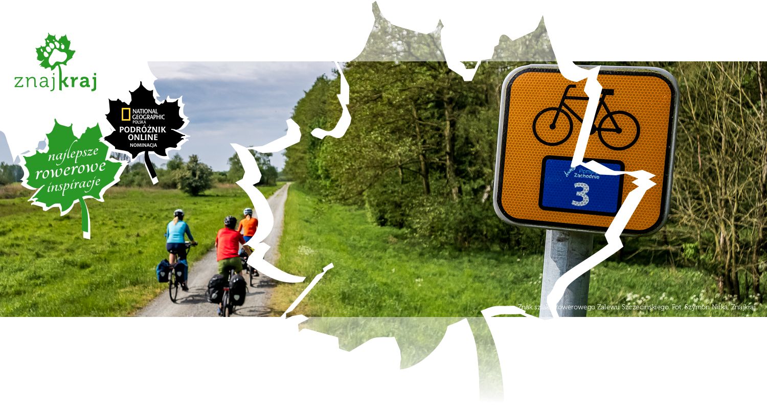 Znak szlaku rowerowego Zalewu Szczecińskiego