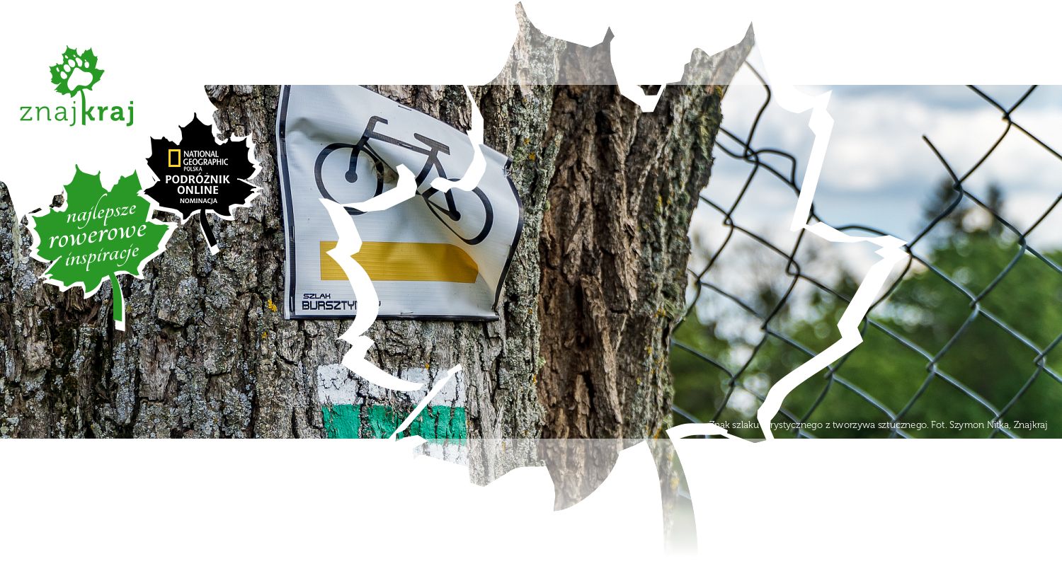 Znak szlaku turystycznego z tworzywa sztucznego