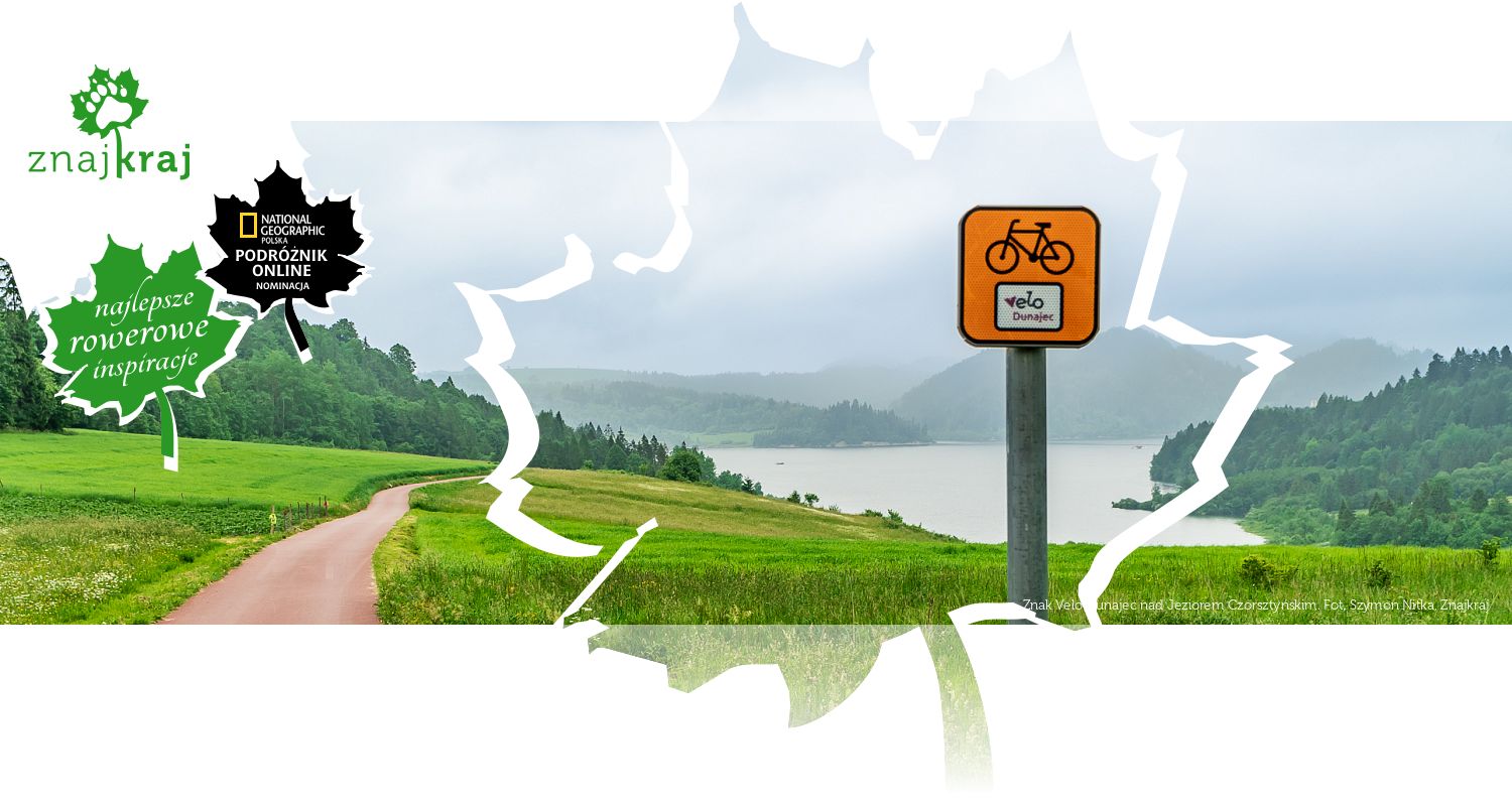 Znak Velo Dunajec nad Jeziorem Czorsztyńskim