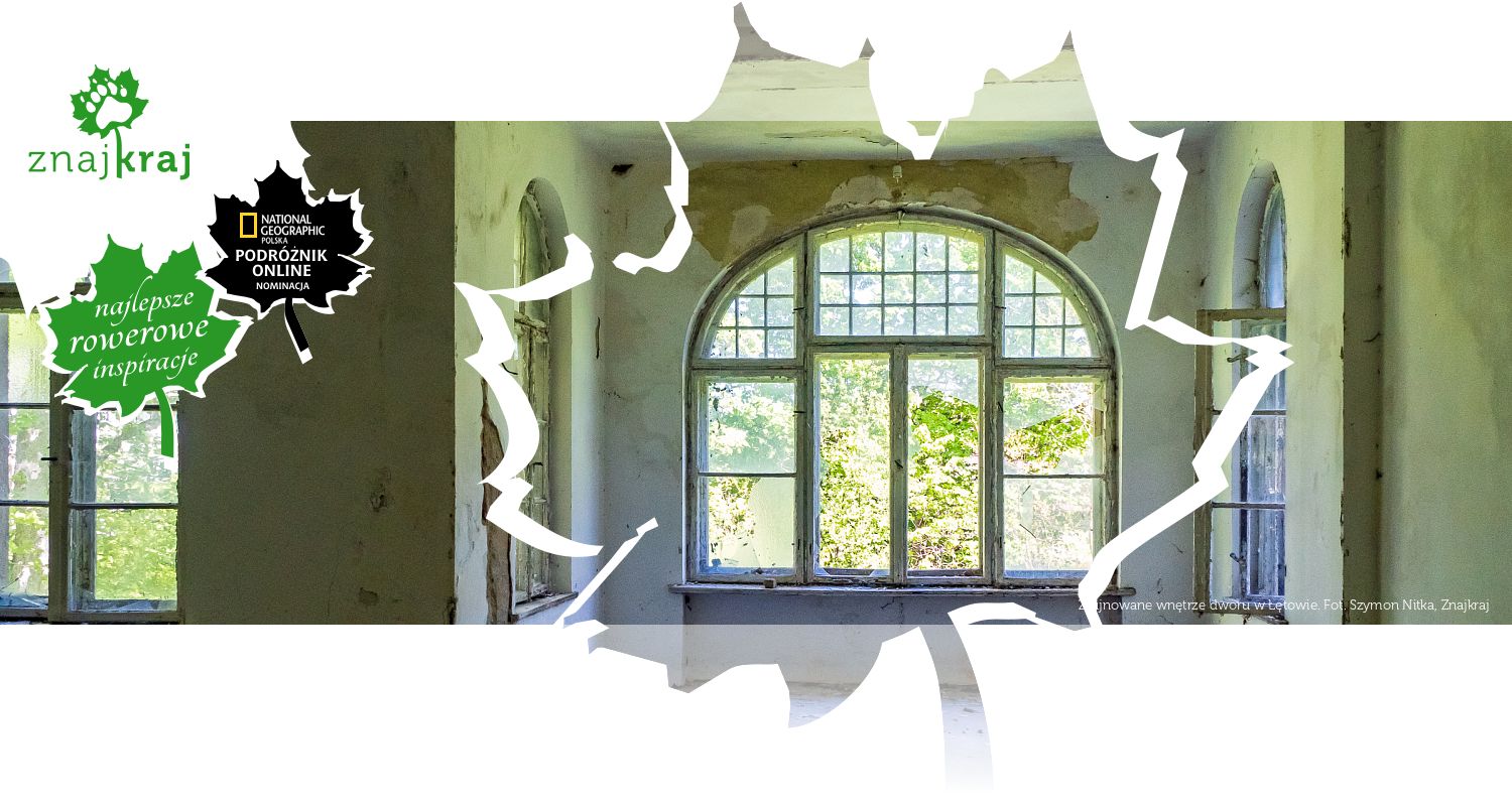Zrujnowane wnętrze dworu w Łętowie