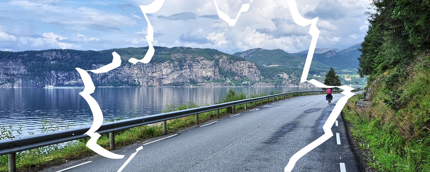 Droga w kierunku Eikelandsosen, wzdłuż Eikelandsfjordu
