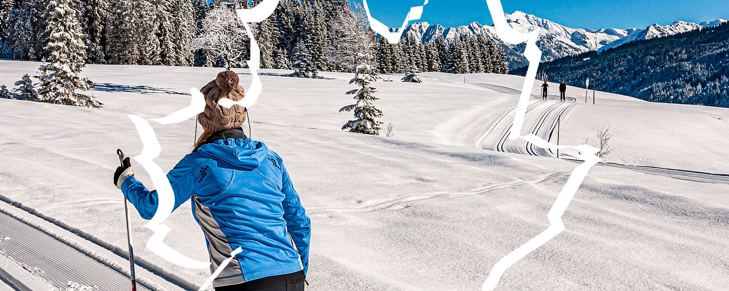 Na trasie biegowej w Riezlern w Kleinwalsertal