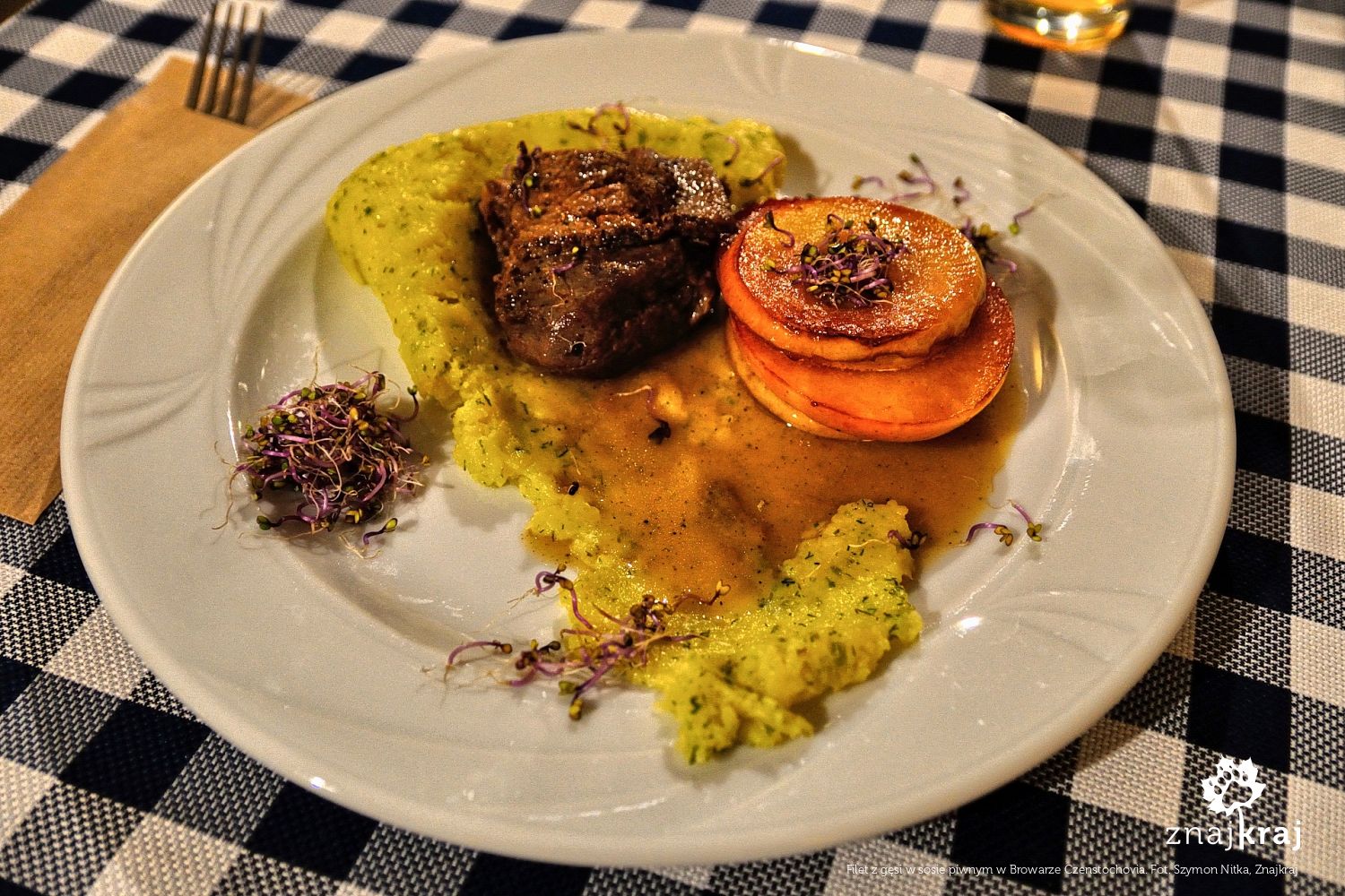 Filet z gęsi w sosie piwnym w Browarze Czenstochovia