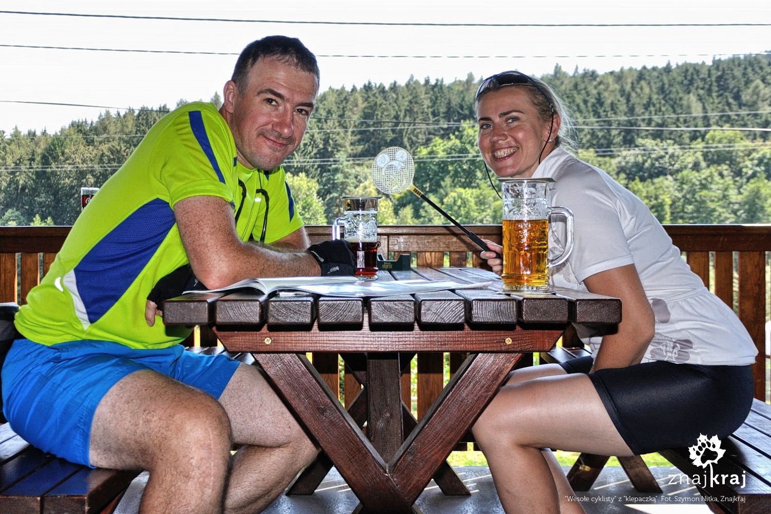 "Wesołe cyklisty" z "klepaczką" "Wesołe cyklisty" z "klepaczką"